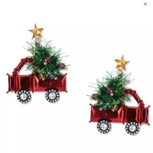 Holiday Lane Tree Pick up truck dangle Earrings